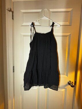 Black Dress with Bows on Shoulder